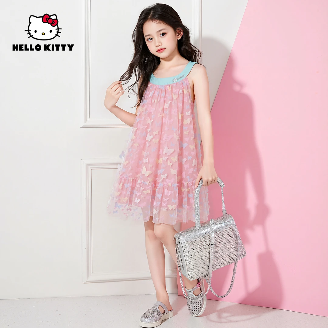 HelloKitty女童夏季休闲可爱套装中大童儿童连衣裙AC5226MK375 KT
