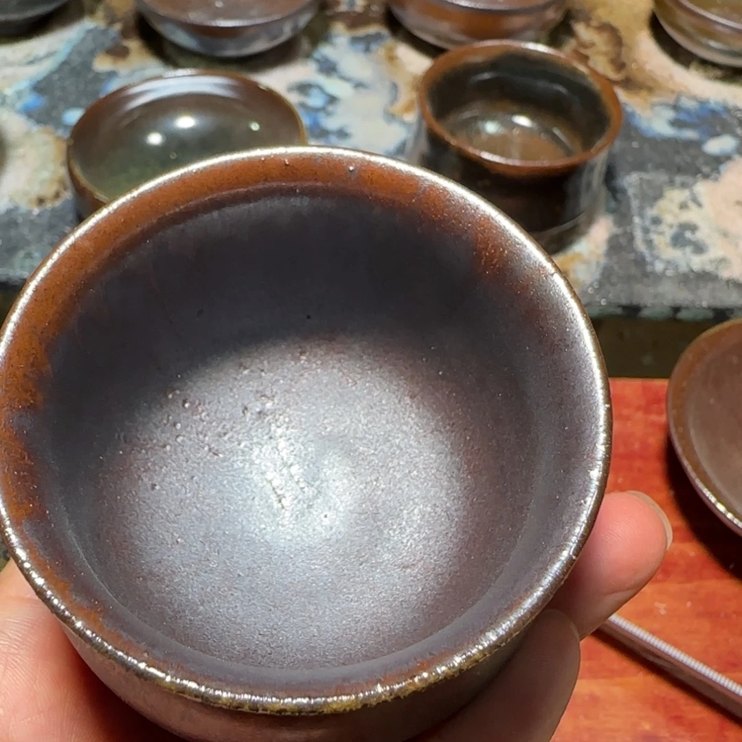 柴烧建盏茶盏茶杯594