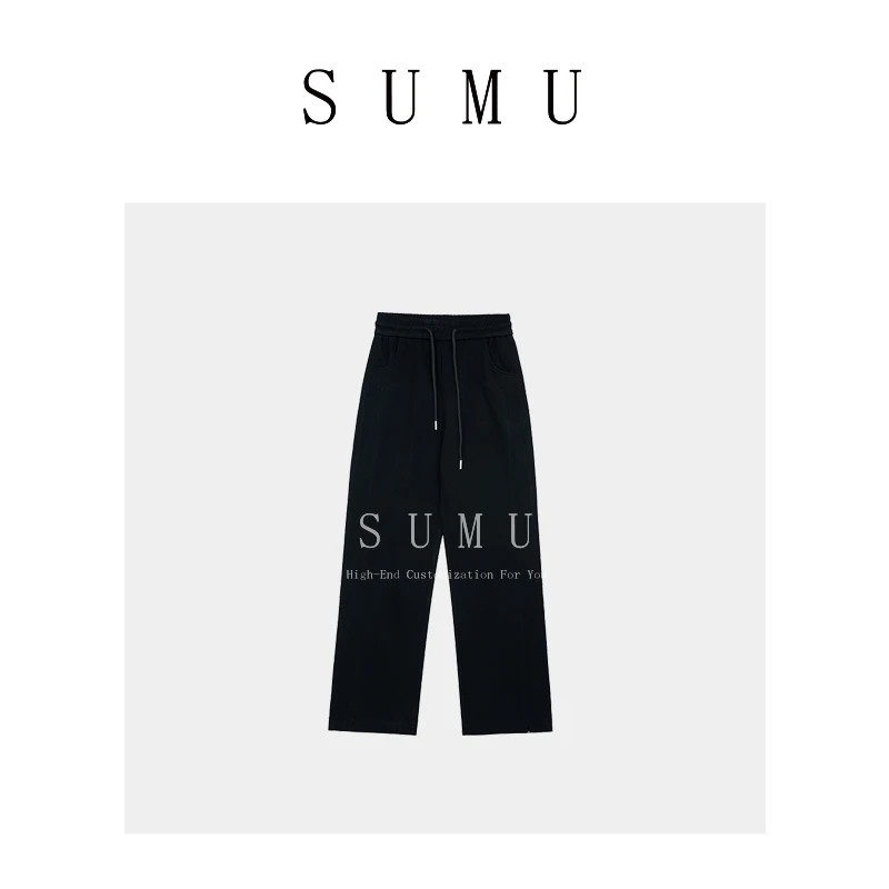 宿慕SUMU 女款休闲阔腿裤 2-17 春季新款百搭时尚阔腿裤877