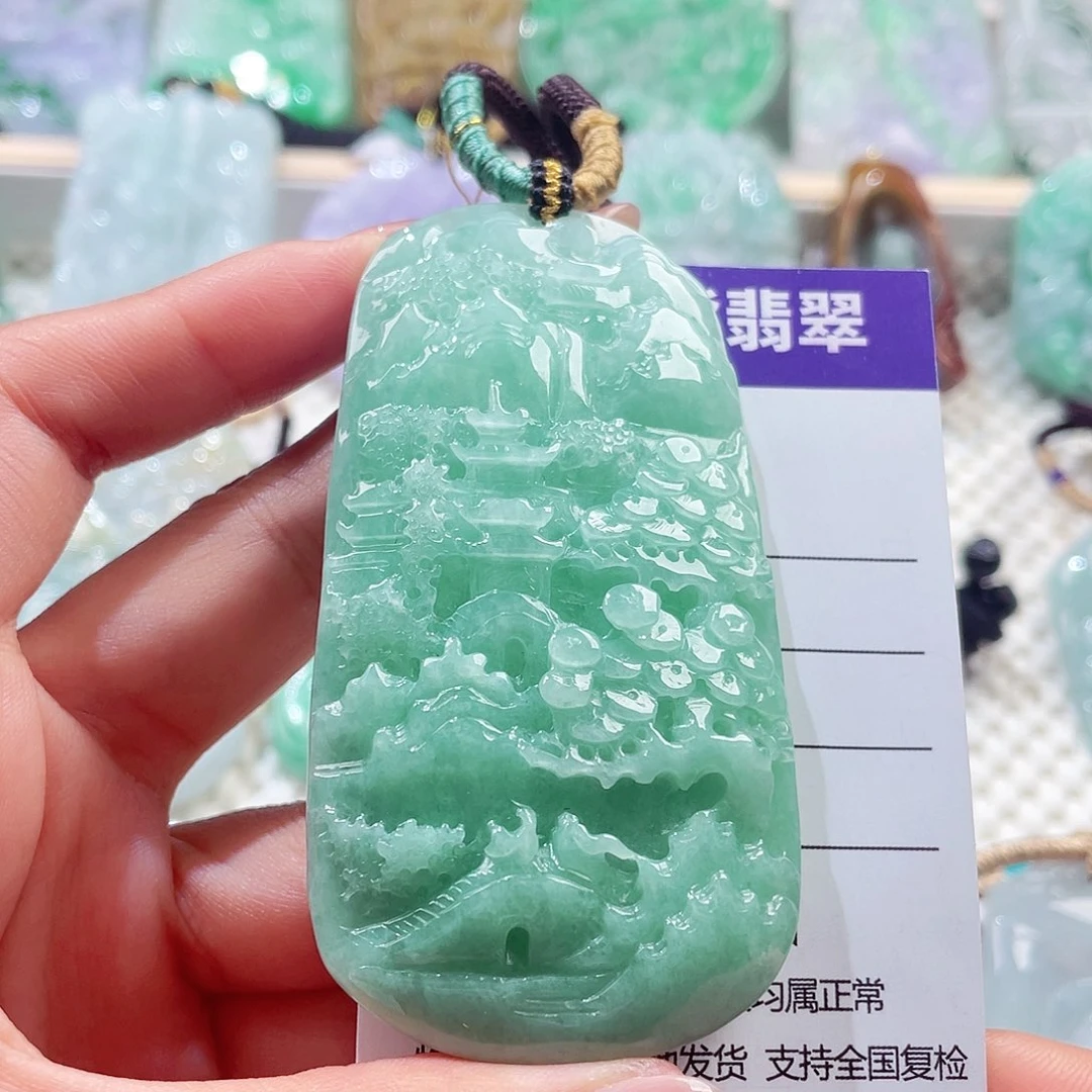 颈饰未镶嵌翡翠山水