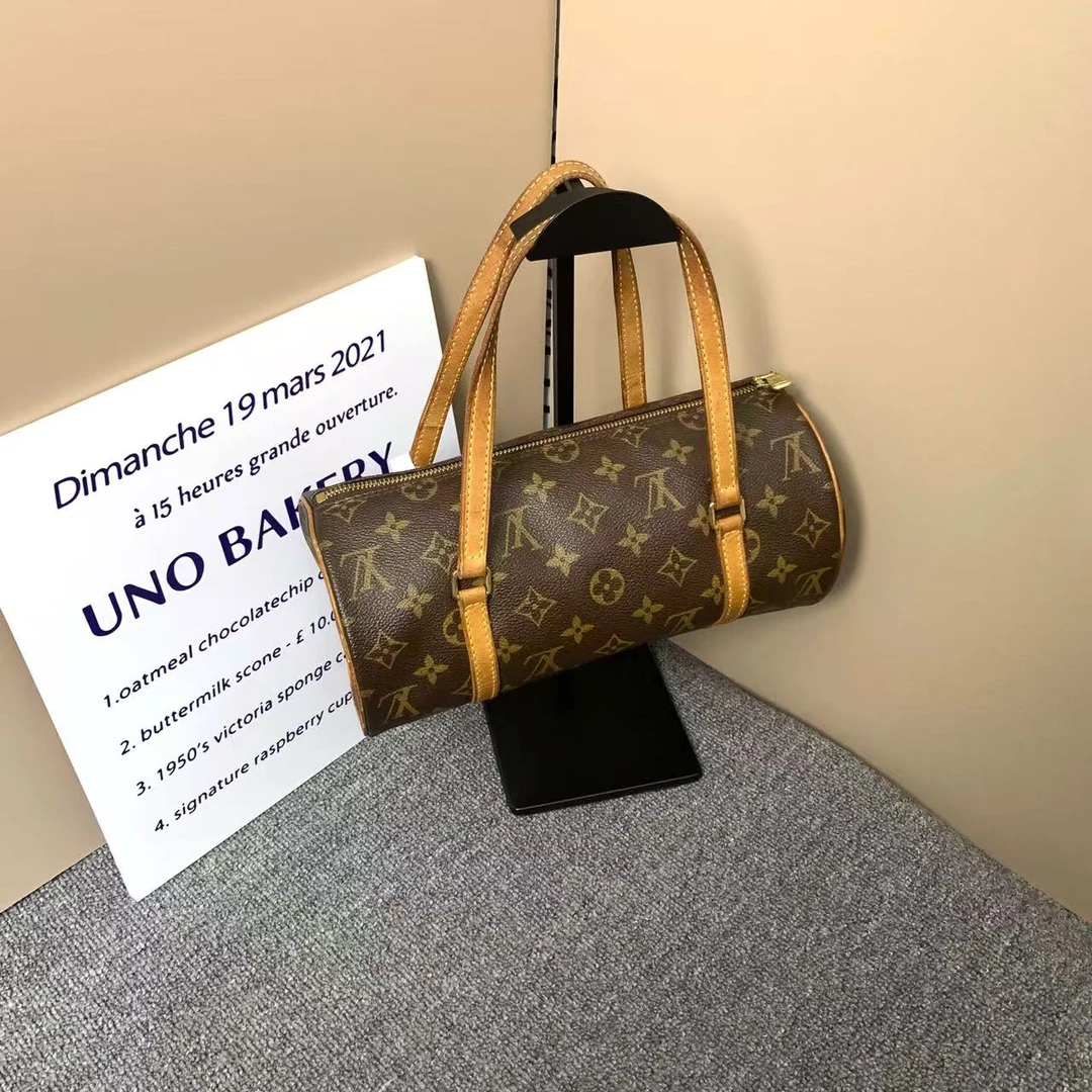 95新 LouisVuitton/路易威登 LV黄皮老花巴比龙26/路易威登斜挎包