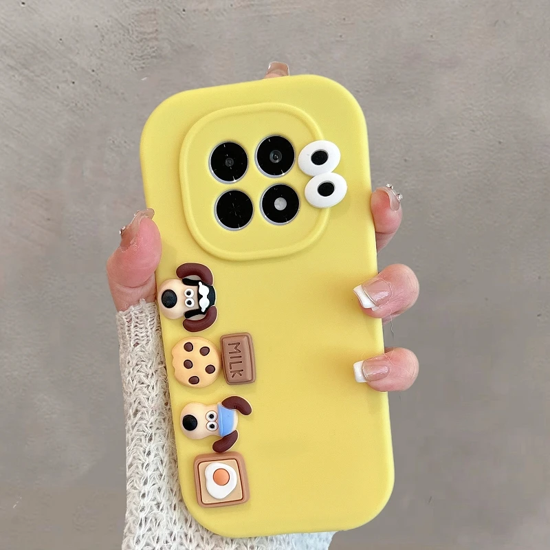 适用于oppoa5手机壳5G新款女pkq110可爱立体卡通黄色软壳全包防摔