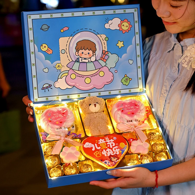 七夕情人节礼物送女孩子巧克力礼盒给女儿惊喜糖果小礼品学生零食