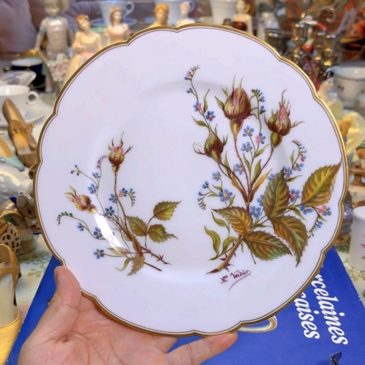 瓷片欧洲中古瓷器（哈维兰德）手绘