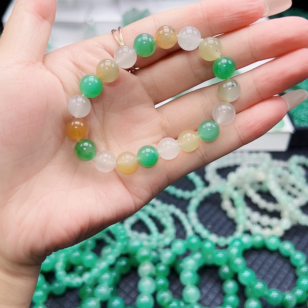 石英质玉（非洲翠）未镶嵌手链