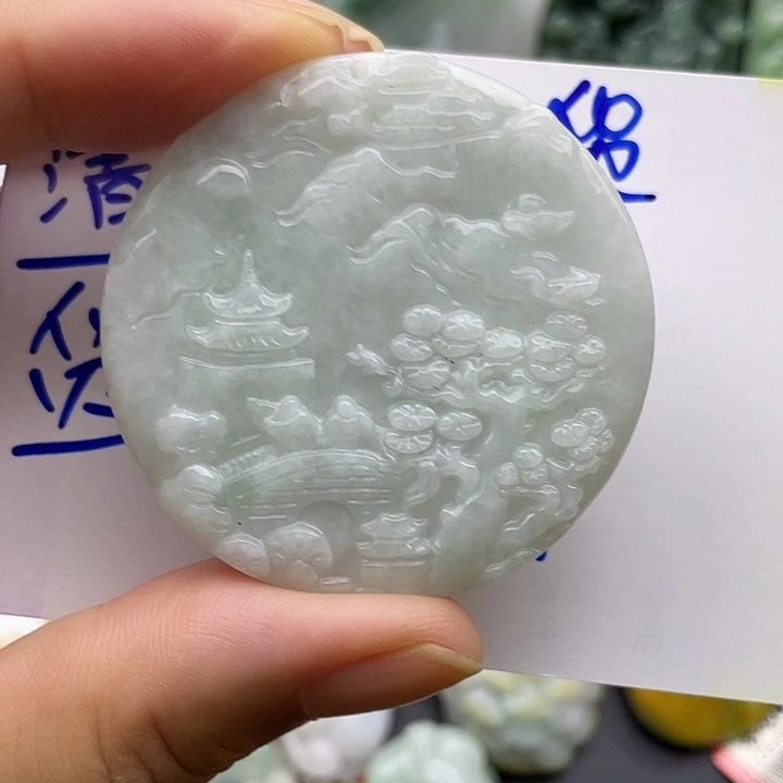 颈饰未镶嵌翡翠天然翡翠