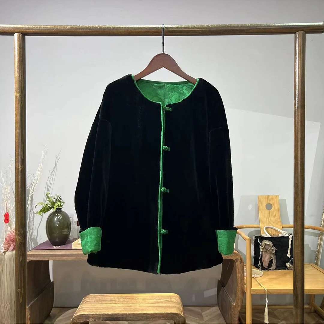 高级！拔针水貂mix香 云纱双面穿外套！GZ3252