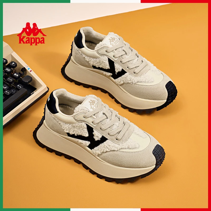 Kappa/卡帕时尚休闲鞋背靠背女鞋秋冬季百搭小众潮流运动鞋子8CJ1