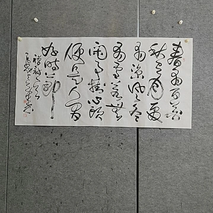 书法宋秉民，四尺整张。春有百花