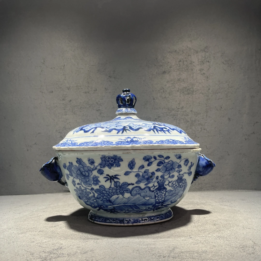 青花洞石花卉一品锅