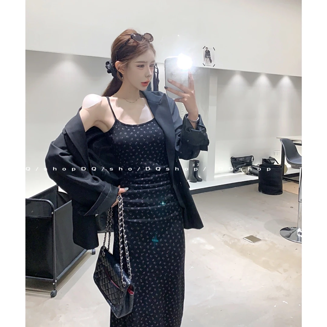 【 仲夏夜之梦】 暗紫花连衣裙