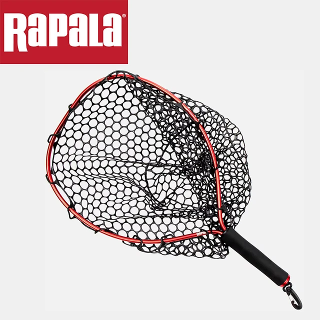 RAPALA乐伯乐新品轻量便携可伸缩防缠绕网兜通用硅胶抄网渔具