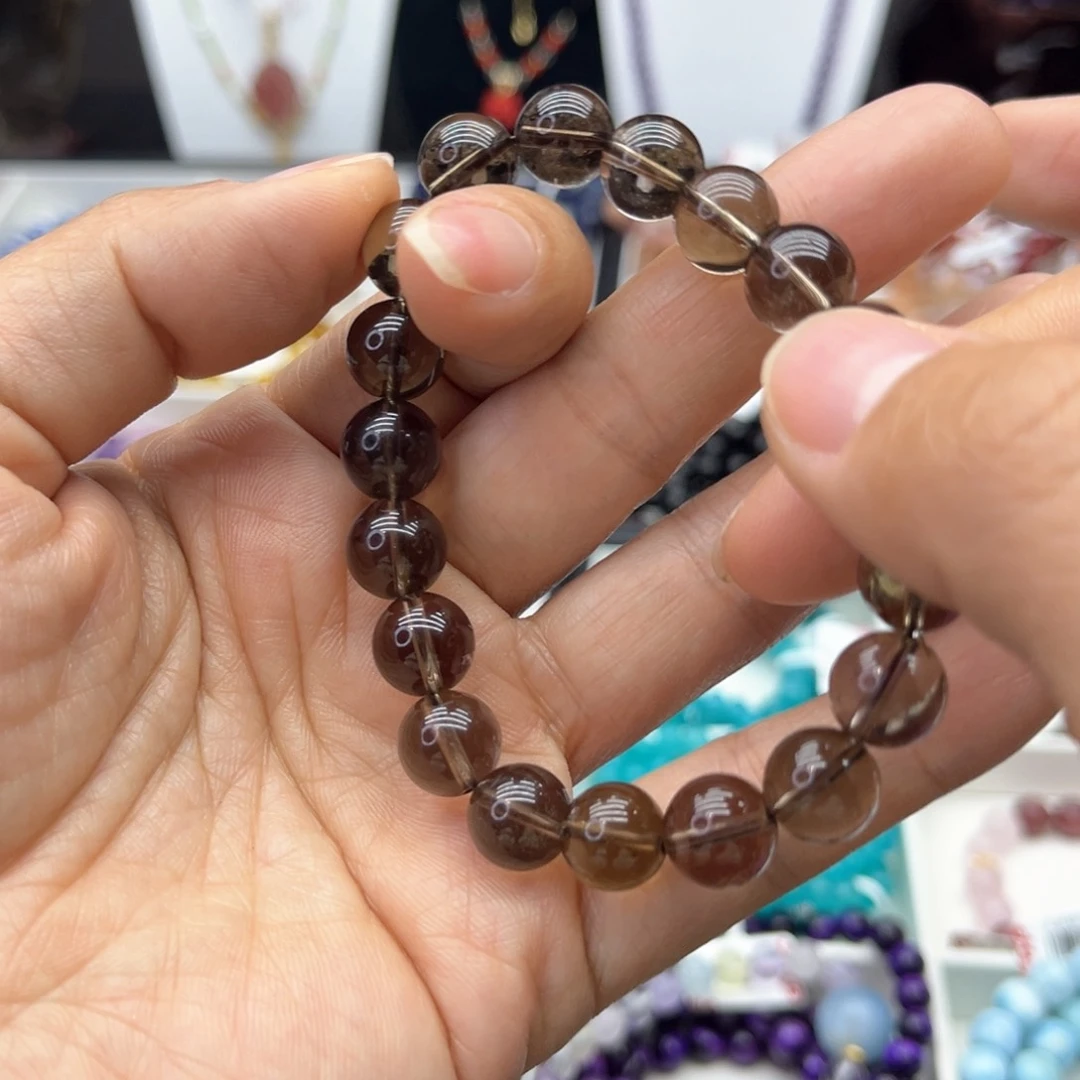 水晶手链未镶嵌茶水晶手串