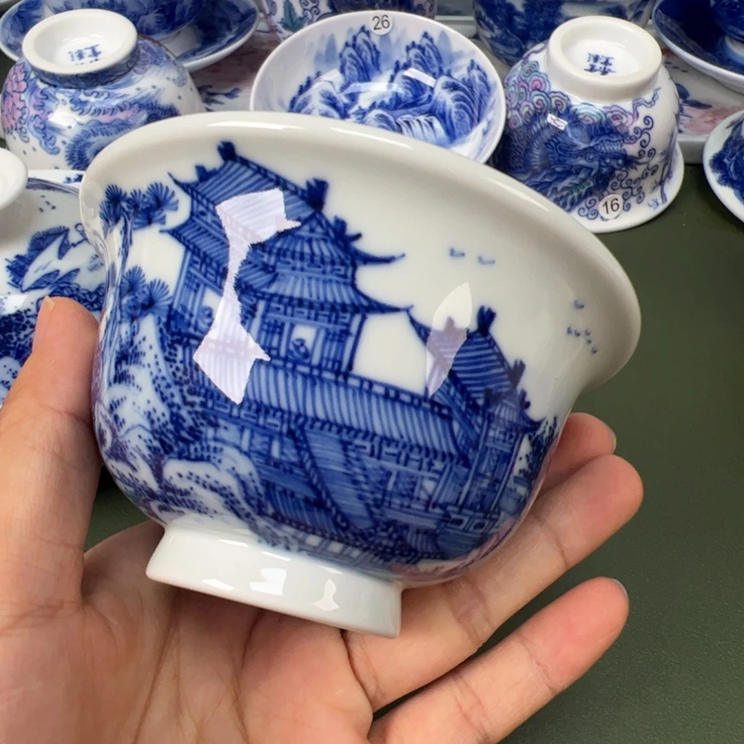 景德镇纯手工纯手绘茶具木木21