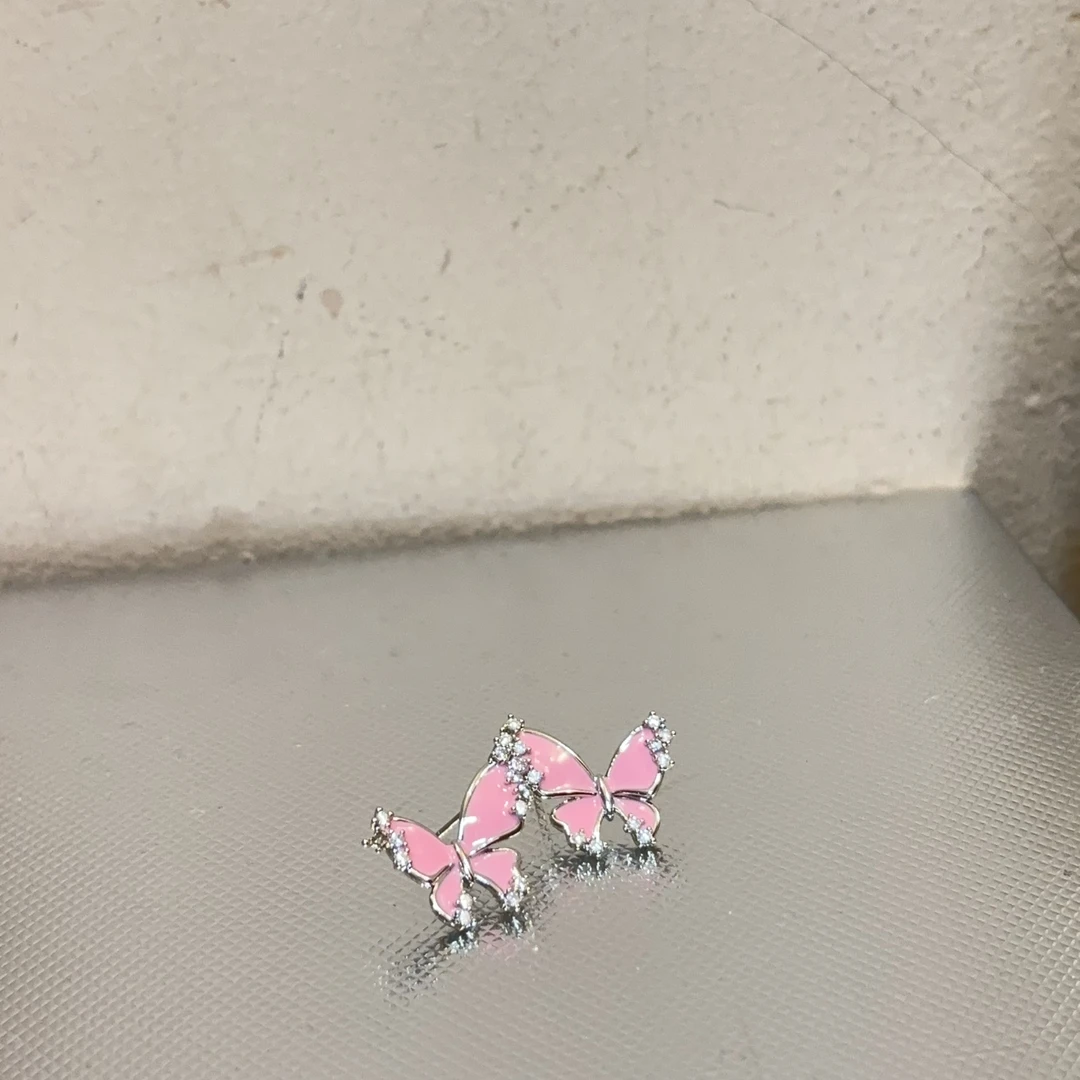 铜合金耳饰 设计款蝴蝶耳钉R895