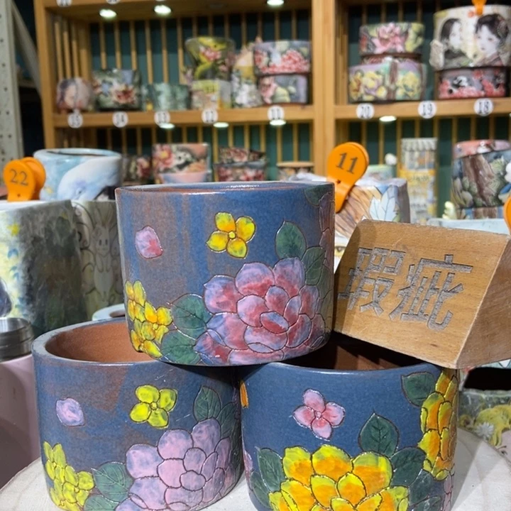 红陶景德镇艺术手绘作品