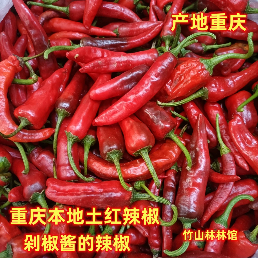 土辣椒红辣椒重庆农家本地新鲜辣椒乌红辣椒四川特产泡椒酱椒蔬菜