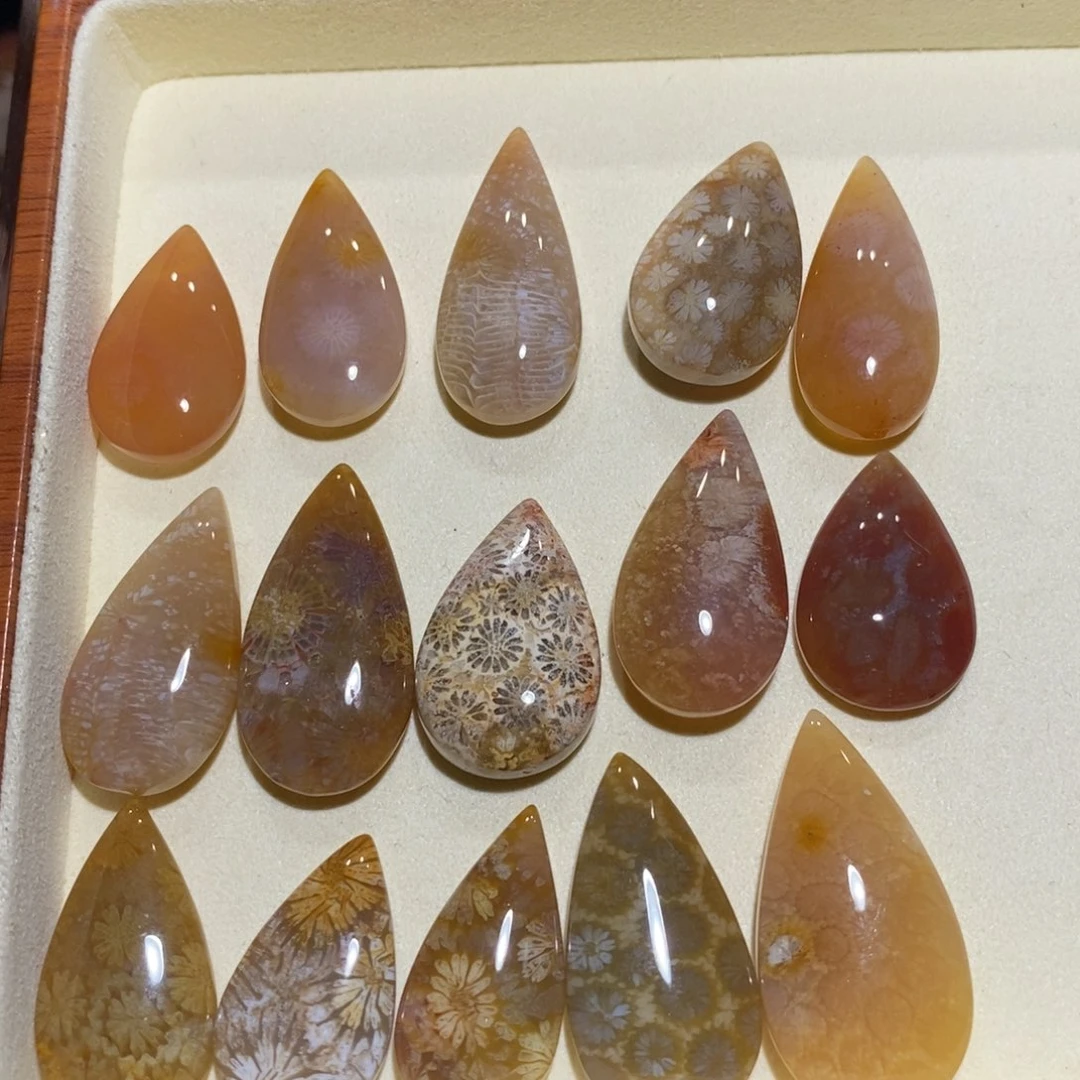 【闪购商品】未镶嵌珊瑚玉硅化玉30一个 挑选上定向