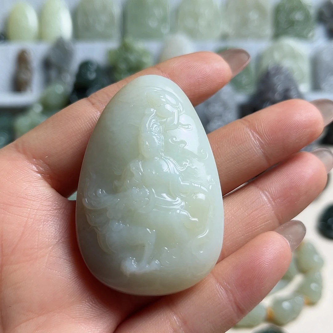 和田玉未镶嵌挂件