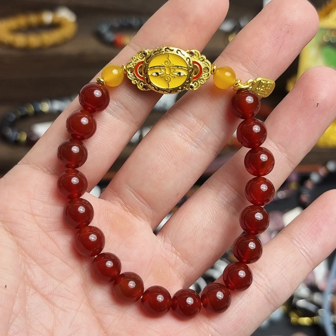 玛瑙/玉髓合金手串浮力