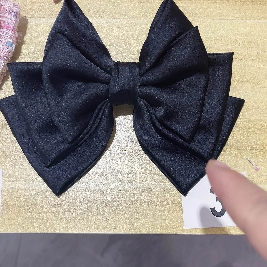 皮质铁合金蝴蝶结发夹