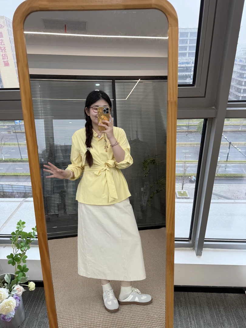 【鱼白专属】【运补6-10】2025春夏季新款显瘦设计感抽绳长袖衬衫