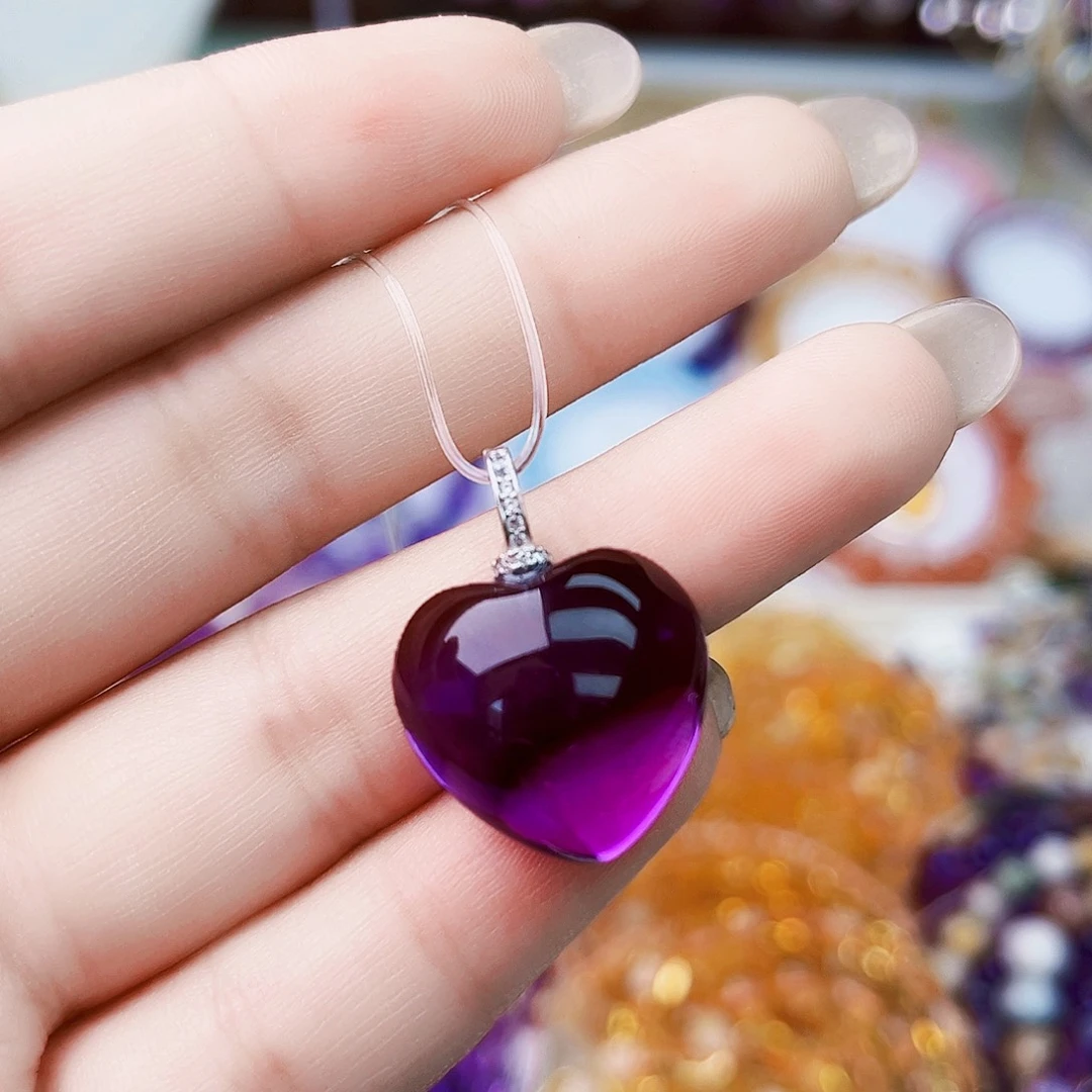 银S925镶嵌颈饰紫晶天然