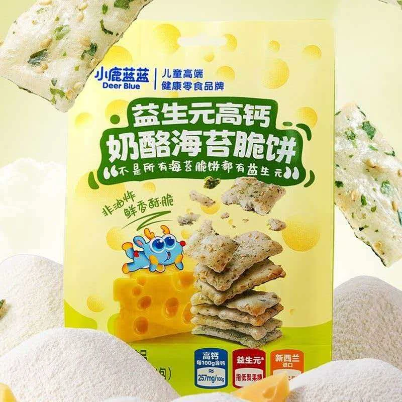 【到手3件】小鹿 奶酪海苔脆饼干