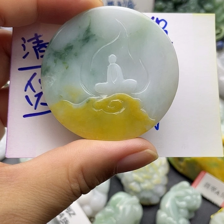 颈饰未镶嵌翡翠天然翡翠