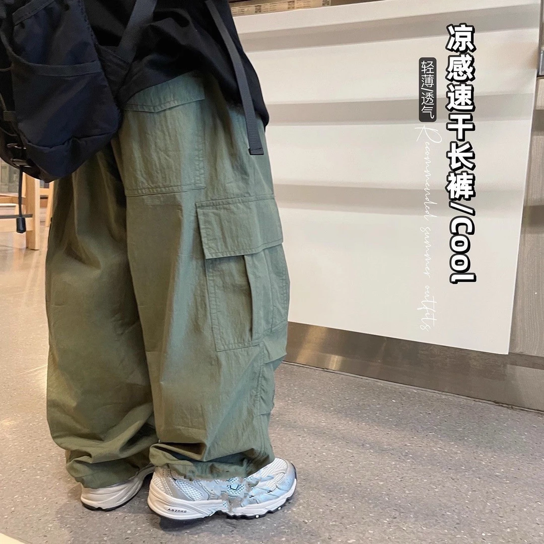 2304休闲棉布裤工装裤男女童夏季