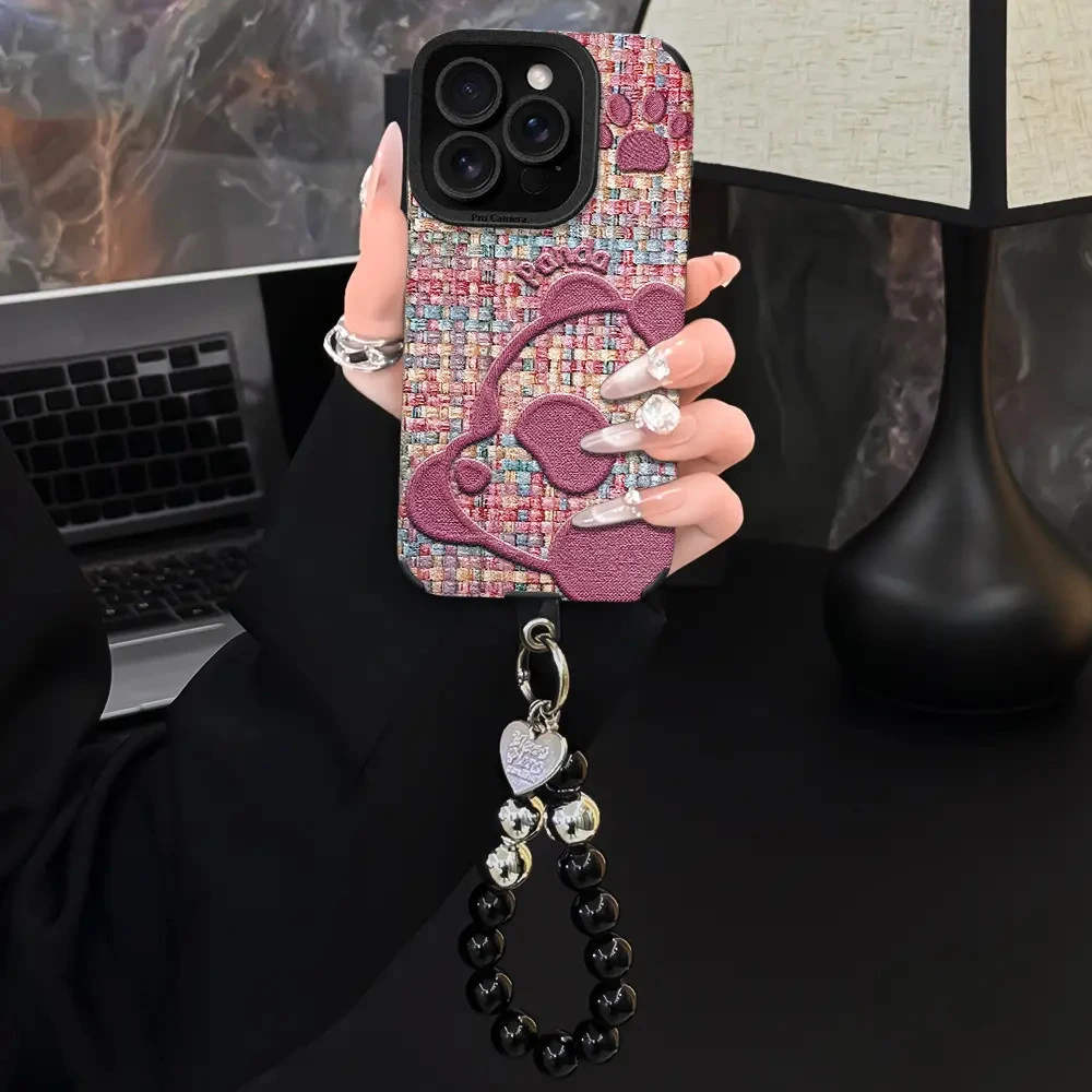 适用于苹果17/16/华为/vivo/OPPO学生个性瞳眼小羊皮手机壳VA0265