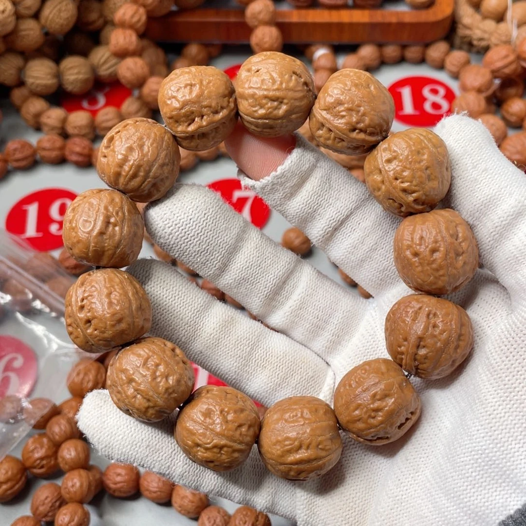 文玩核桃手串光头方墩21mmW56