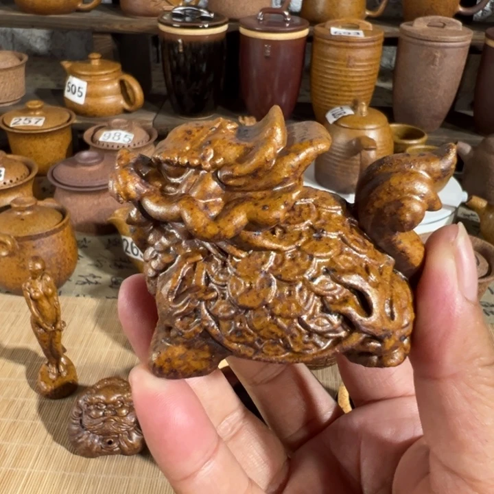 缸龙龟原谷烧高温粗瓷