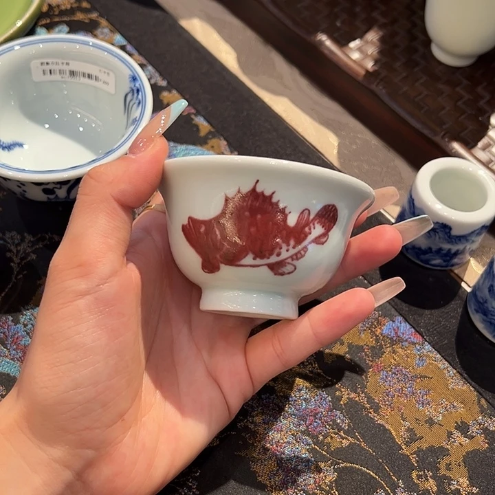 青杉堂鱼藻压手杯杯杯