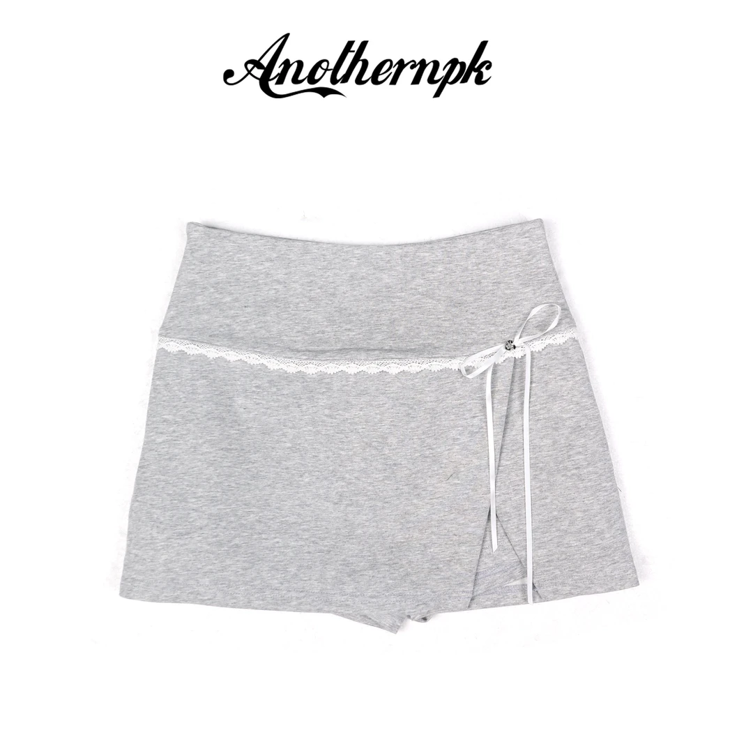 ANPK纯欲甜美A字裙短裙纯色超短裙舒适低腰宽松百搭A5F13B0102