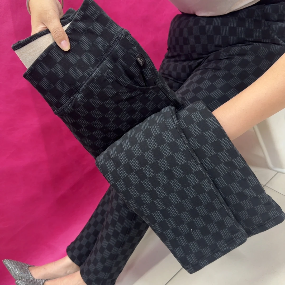 冬季加绒高腰大码妈妈棉裤四层加厚护腰护膝保暖长裤