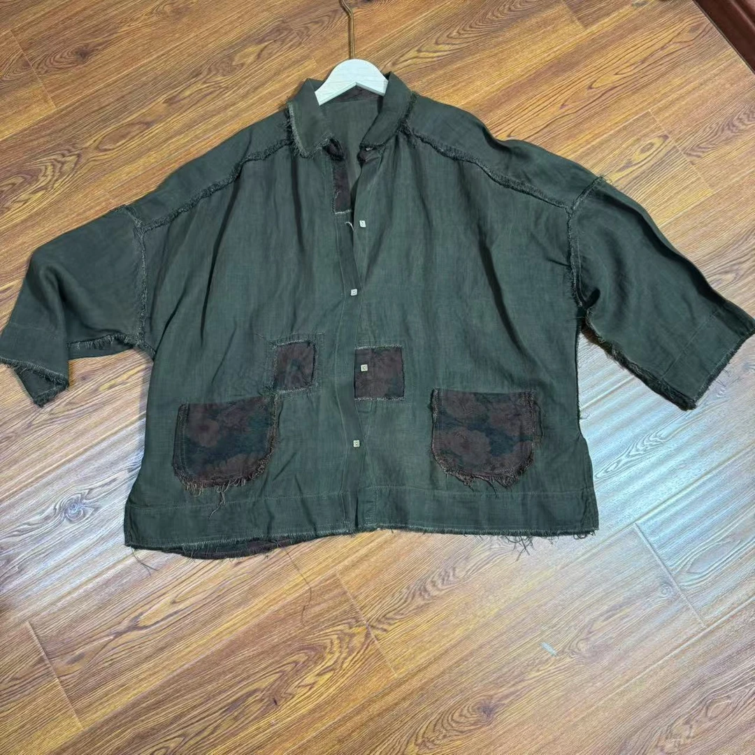 秋季新款毛边翻领单排扣拼接外套时尚休闲女上衣女