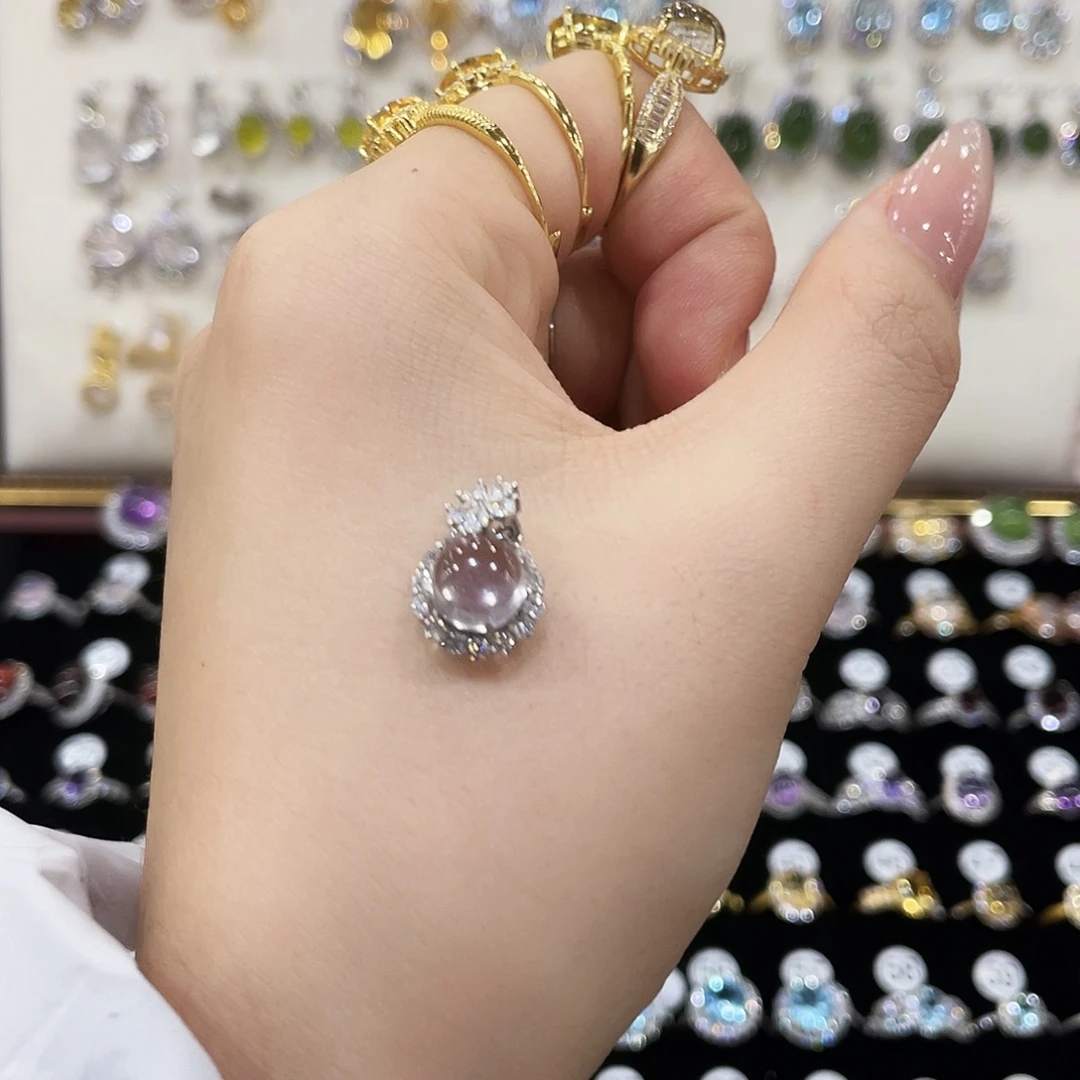 总***妻芙蓉石颈饰银S925镶嵌