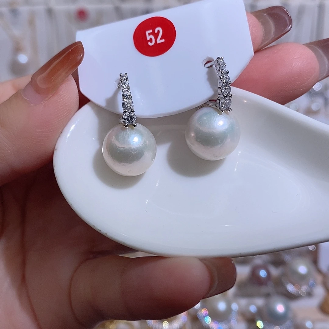 淡水珍珠未镶嵌耳饰w12.3