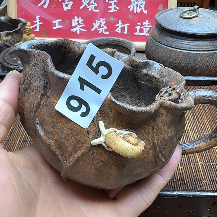 纯手工制作粗陶茶具