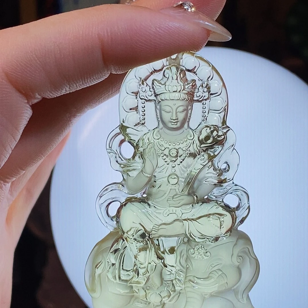 冰***）水晶颈饰未镶嵌吊坠