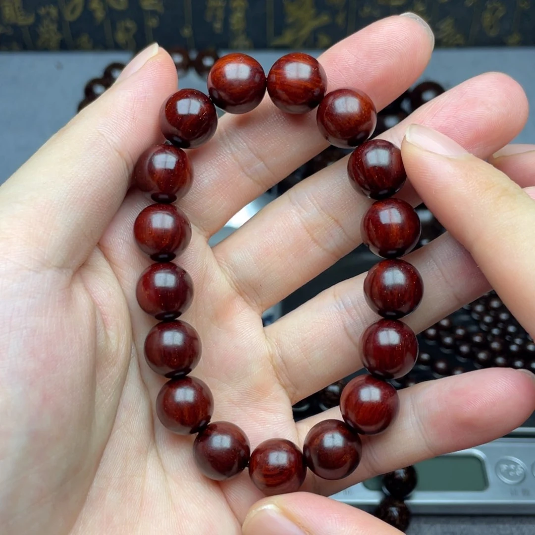 檀香紫檀（小叶紫檀）1.2 17颗 高油密玻璃底
