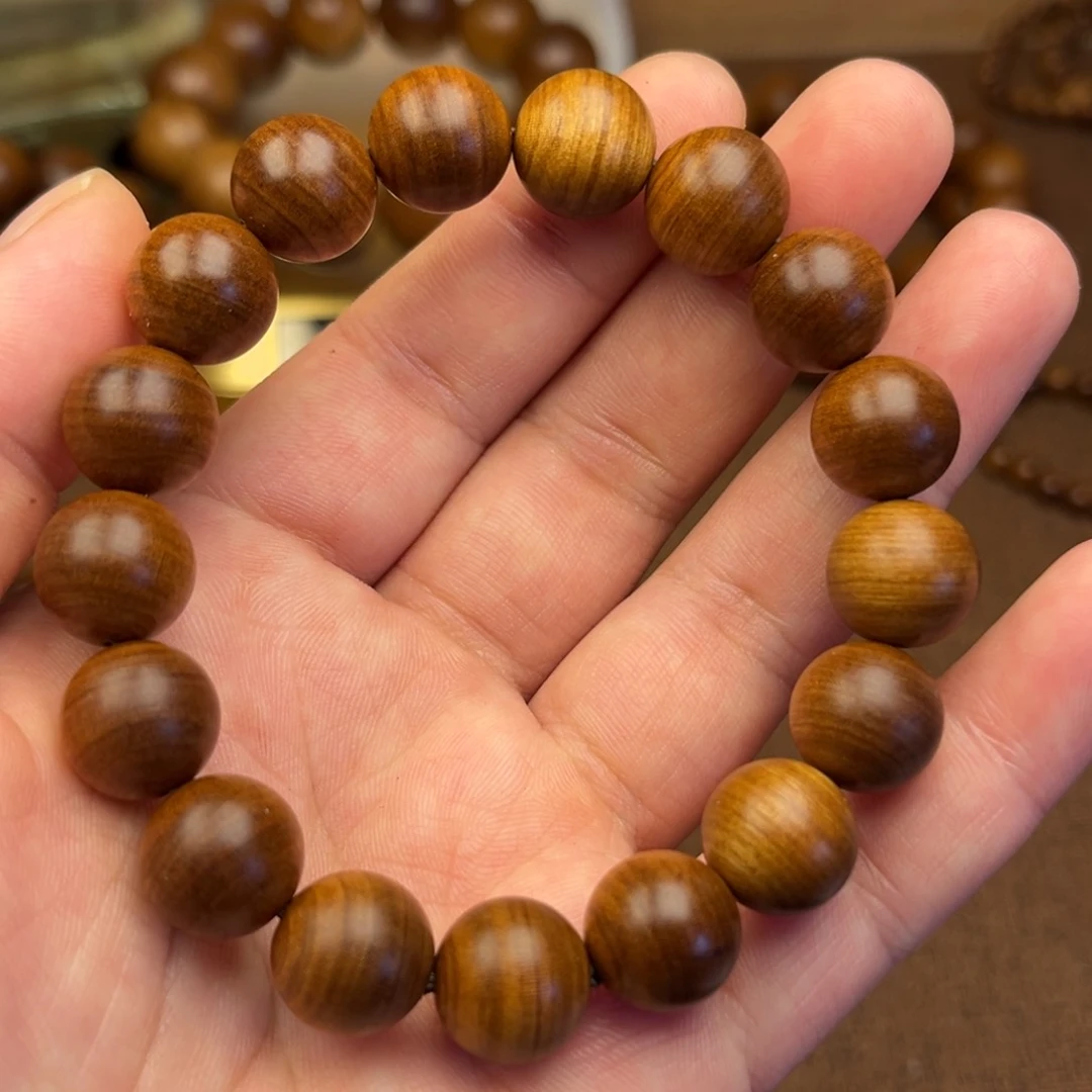 檀香木老山檀12圆珠单圈
