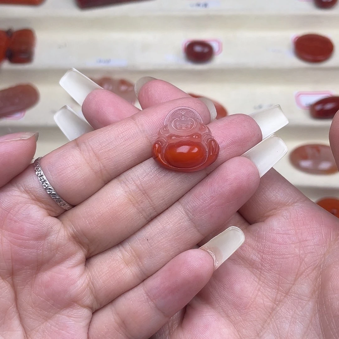 南红玛瑙吊坠未镶嵌明*原矿南红吊坠