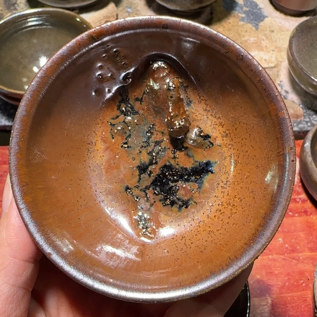 柴烧建盏茶盏茶杯643