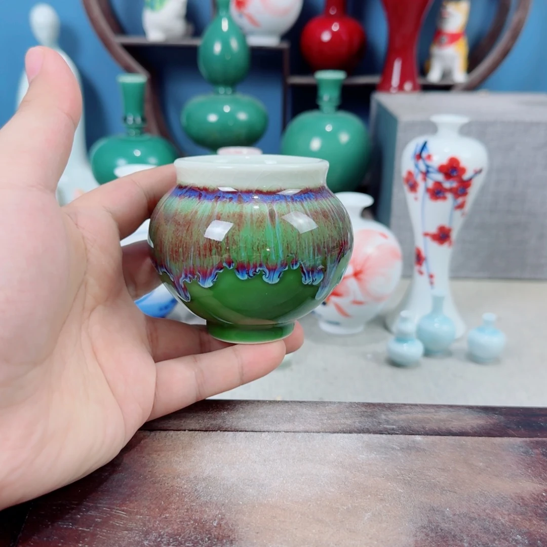 陶瓷手工小花器摆件