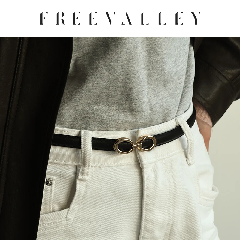 自由谷FREEVALLEY.新品对扣挂扣细腰带可搭配连衣裙