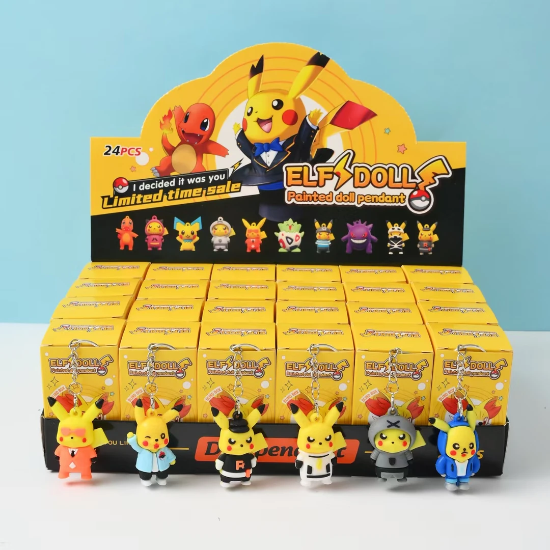 潮玩盲盒手办周边 宝可梦小精灵手办