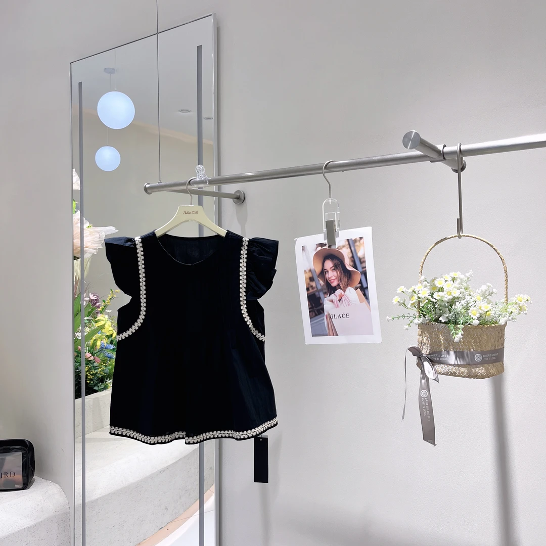 艾然夏季上新韩系小飞袖小衫2381