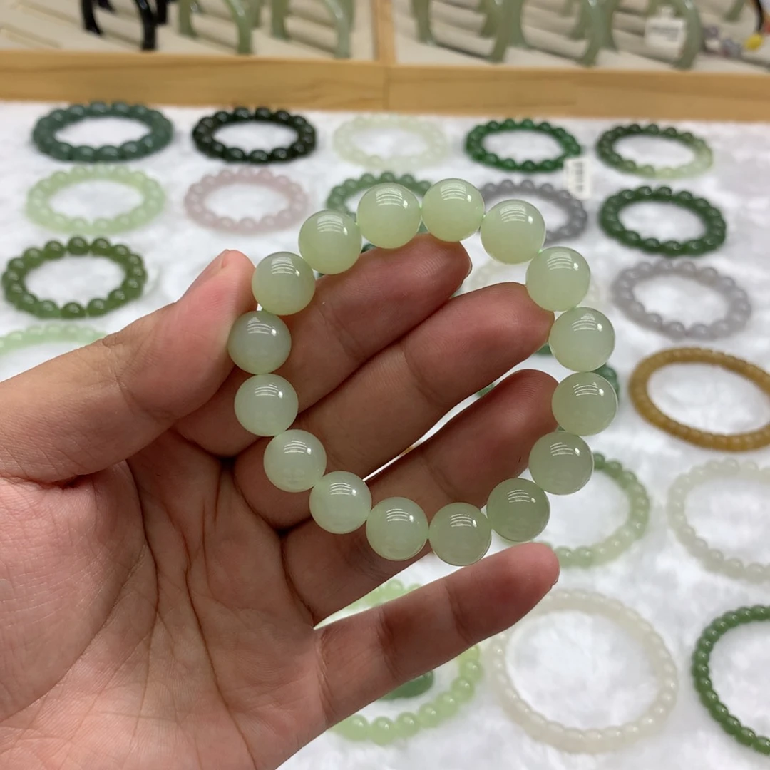 未镶嵌手串和田玉（冰晴水12）